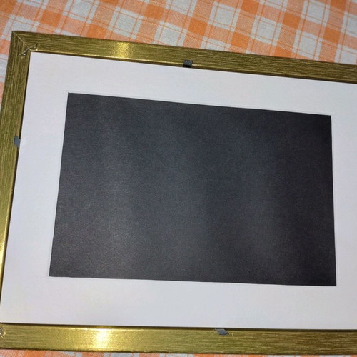 Card from 1958 with pyramids theme in IKEA frame
