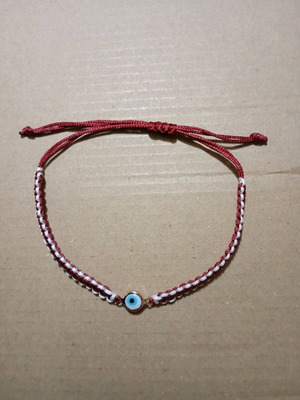 Bracelet with blue eye and adjustable size, new handmade