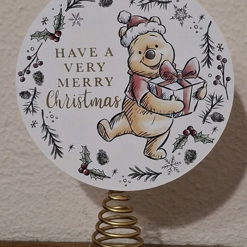 Disney Winnie the Pooh Christmas Tree Topper like new