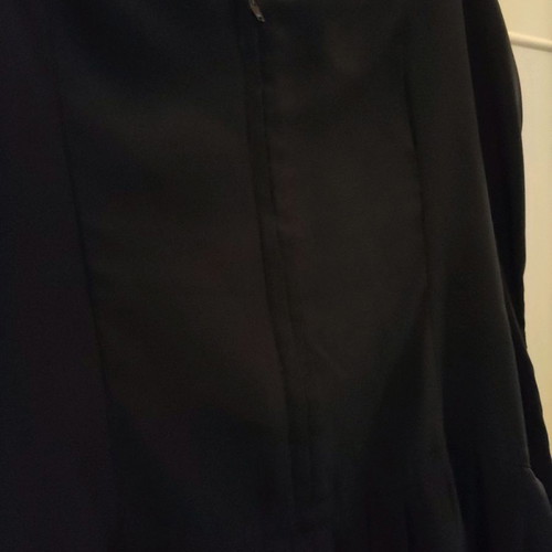 Satin black silk dress lingerie style like new, size L