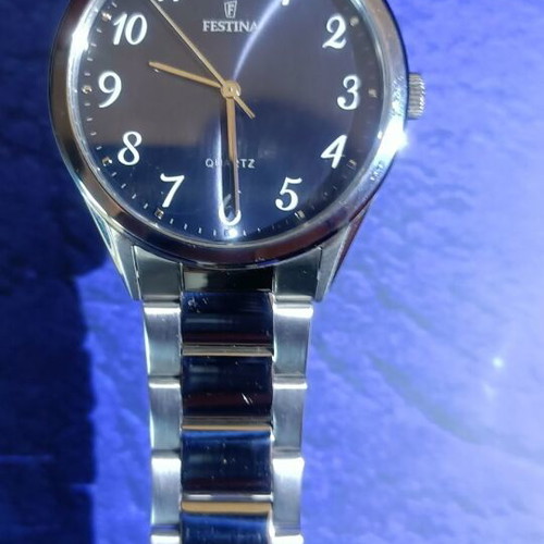 Festina wristwatch new, silver, men's