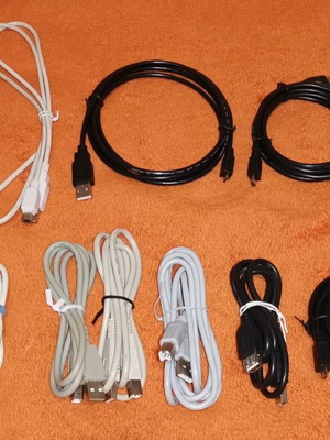 USB cables used, pack of 11 various types and sizes