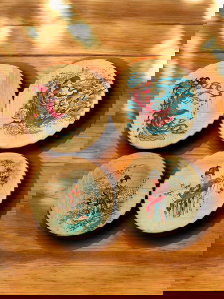 4 Ασιατικά πιατάκια Μπαμπού