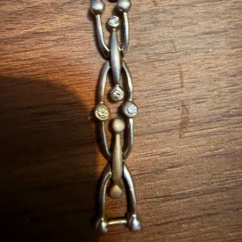 Silver bracelet 925 new, gray silver
