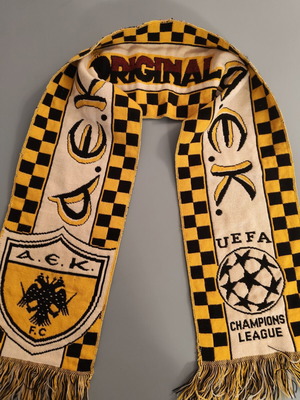 AEK UEFA Champions League vintage scarf with Original logo