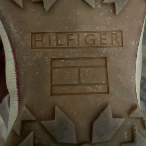 Tommy Hilfiger boots used size 39 beige red with fleece lining
