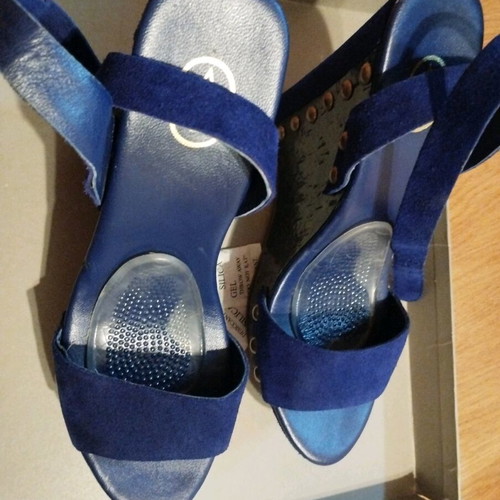 Ash women's leather sandals used, blue, size 37