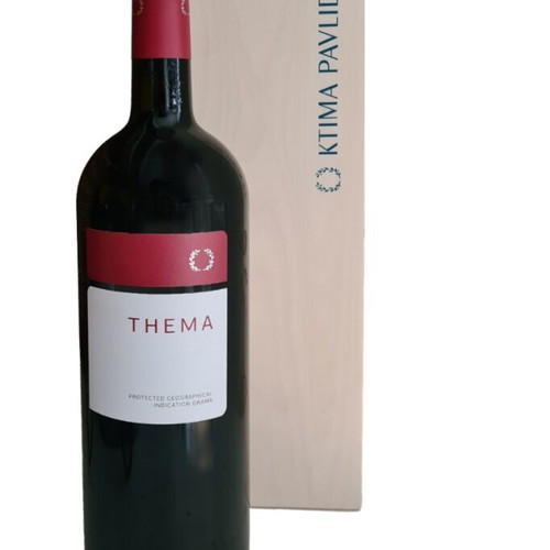 2017 Pavlidis Thema Red Wine in Wooden Magnum 1.5lt Packaging new