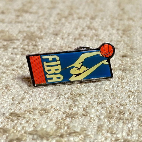 FIBA 1990 Official Pin Badge 3rd Edition New, enamel
