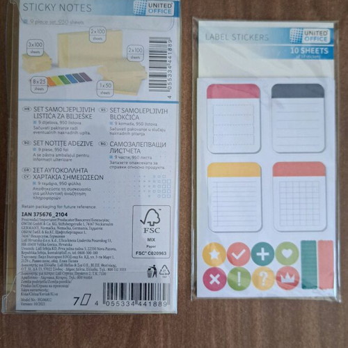 Sticky notes new in packaging