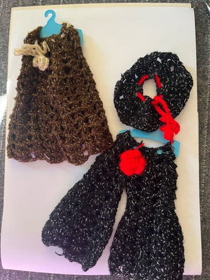 Handmade doll clothes used, for Sindy and Barbie