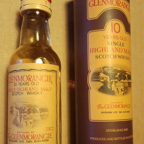 Glenmorangie 10 Year Old Highland Malt Scotch Whisky miniature used, 5cl, 40%