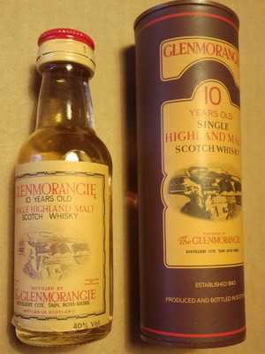 Glenmorangie 10 Year Old Highland Malt Scotch Whisky miniature used, 5cl, 40%