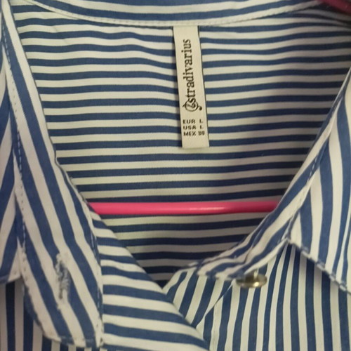 Stradivarius shirt dress used, size L, striped