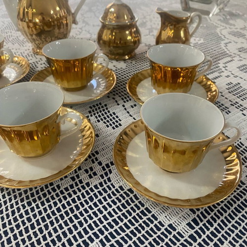 Wunsiedel Bavaria vintage porcelain coffee set like new, 15 pieces