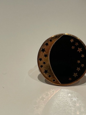 Silver 925 ring gold plated used with 20 stars