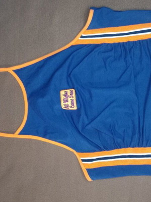 Summer sleeveless sports top blue with orange details size M like new