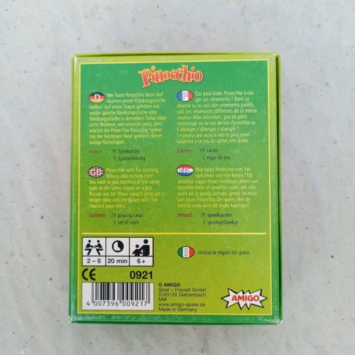 Pinocchio card game by Amigo like new