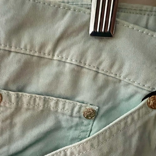 Gianni Versace Straight Leg Pants Light Mint Green New
