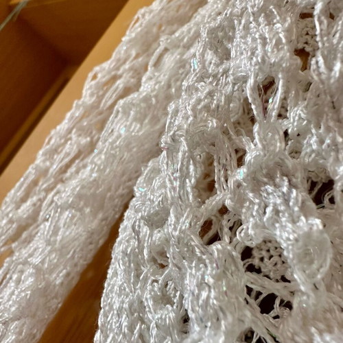 White Iridescent Sheer Cardigan Like New