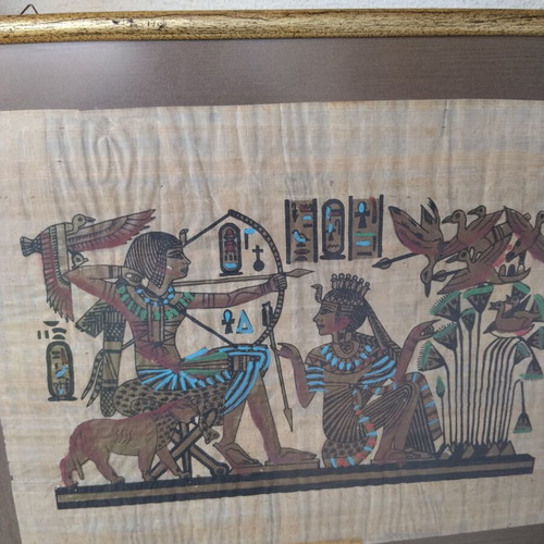 Egyptian papyrus in frame 52×42 used with glass