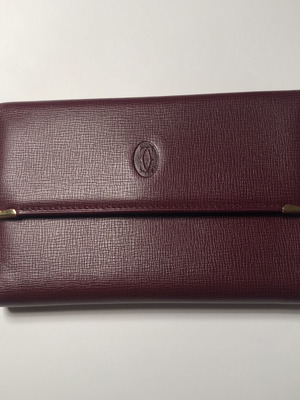 Must de Cartier Paris Burgundy calfskin wallet new