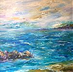  Πίνακες "Το κορίτσι και το τοπίο" και "Ανταριασμένη θάλασσα"