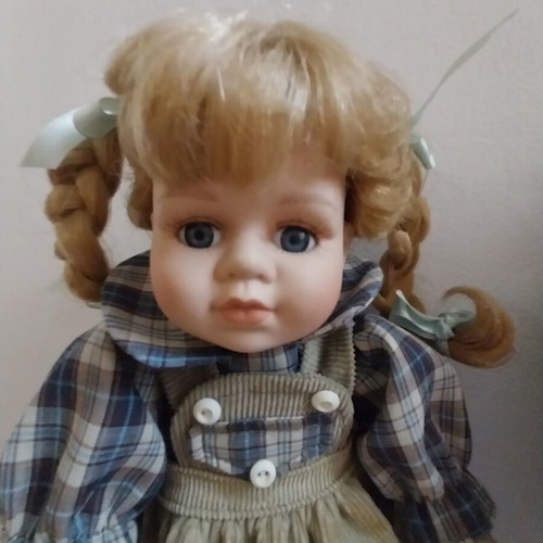 Vintage German porcelain twin dolls like new