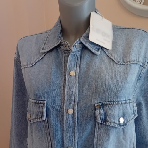 Men's denim shirt, blue, size M, new with tag