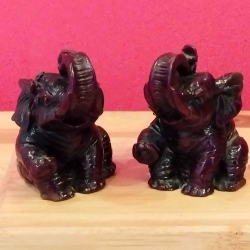 Elephant figurines used, Feng Suei, pair, 5cm