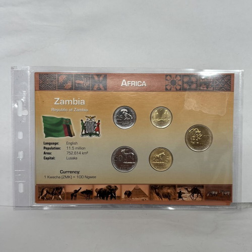 1992 Zambia 5-Coin Set New in Littleton Display