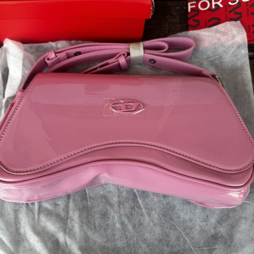 Diesel shoulder bag pink patent new authentic