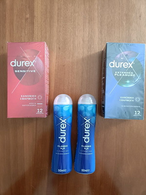 Durex set καινούργιο με 24 προφυλακτικά και 2 λιπαντικά