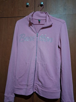 United Colors of Benetton pink cardigan like new with strass