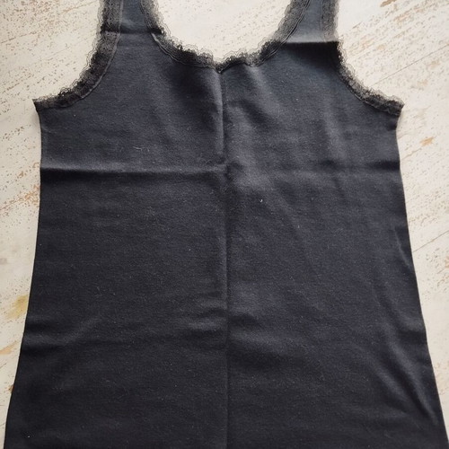 Vintage tank top with Harley Davidson motorcycle print new, black, size M
