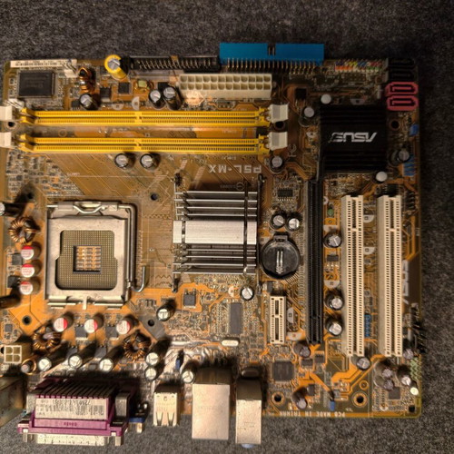 Asus P5L-MX Micro-ATX motherboard used, LGA775 socket, Intel GMA 950