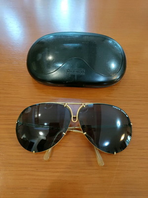 Vintage Porsche Design P'8478 sunglasses used, gold frame