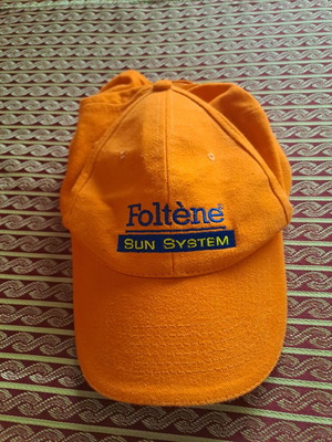 Foltene Sun System promotional jockey cap like new, cotton, orange