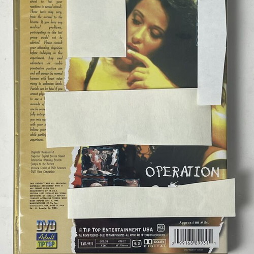 Operation Sex DVD Joe D’Amato used, Adult TipTop USA collector edition