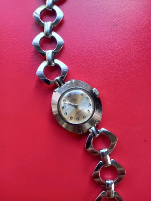 Vintage FINO Ancre 17 Rubis Antichoc ρολόι χειροκίνητο ασημί σαν καινούργιο