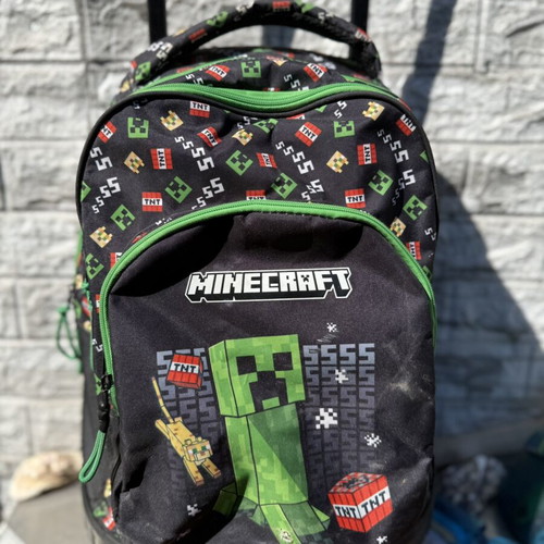 Minecraft School Backpack like new with Creeper design
