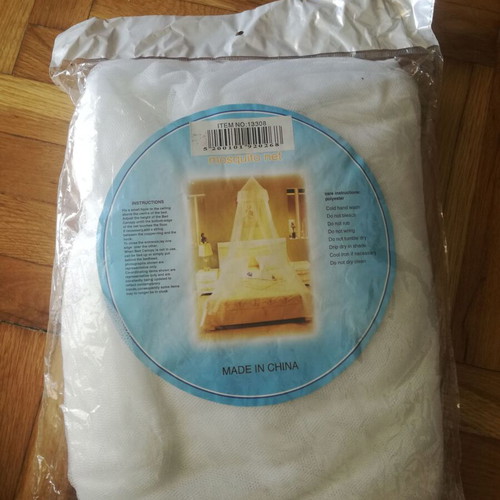 Mosquito net ceiling double bed white 2.5m new