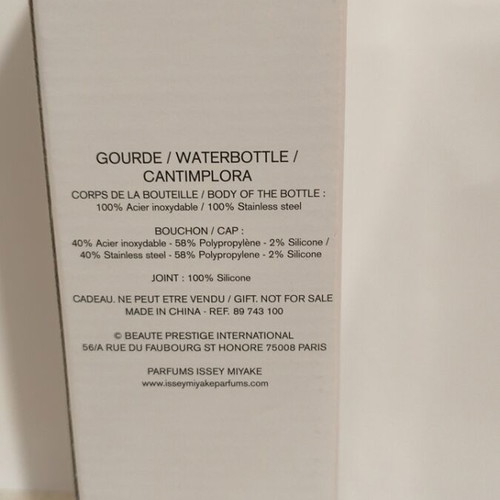 Issey Miyake metal water bottle new with box collectible