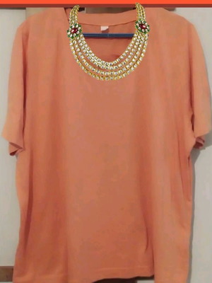 Orange blouse like new, sweet color, size XL