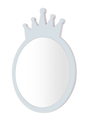 Καθρέφτης τοίχου Κορώνα γκρι με ξύλινο πλαίσιο νέος