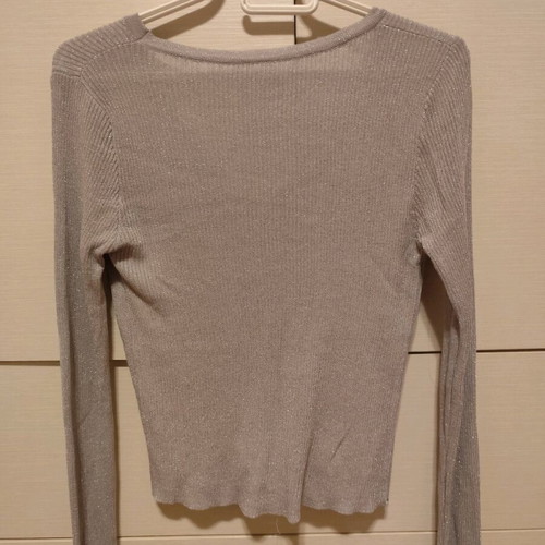 Knitted long sleeve top with glitter used, Y2K fairy grunge style
