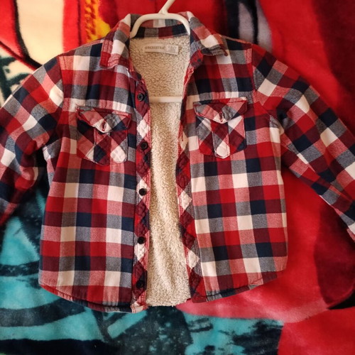 Orchestra jacket used with inner fur for 5 years old, red multicolor