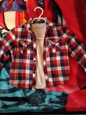 Orchestra jacket used with inner fur for 5 years old, red multicolor