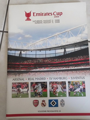Emirates Cup program 2008 authentic