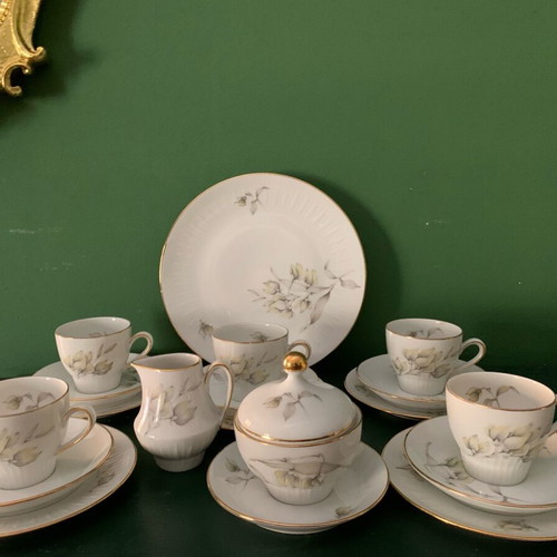 Porcelain vintage Bavaria Germany Scherzer tea set like new for 5 people
